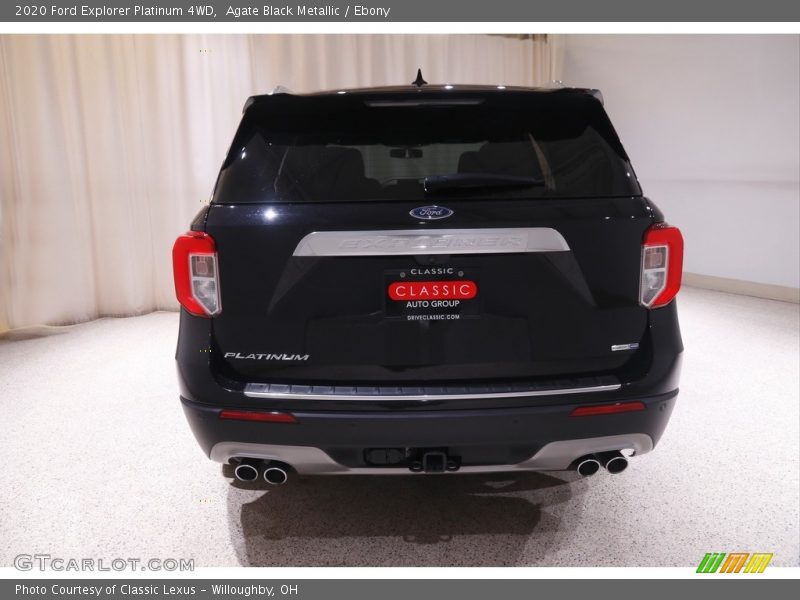 Agate Black Metallic / Ebony 2020 Ford Explorer Platinum 4WD