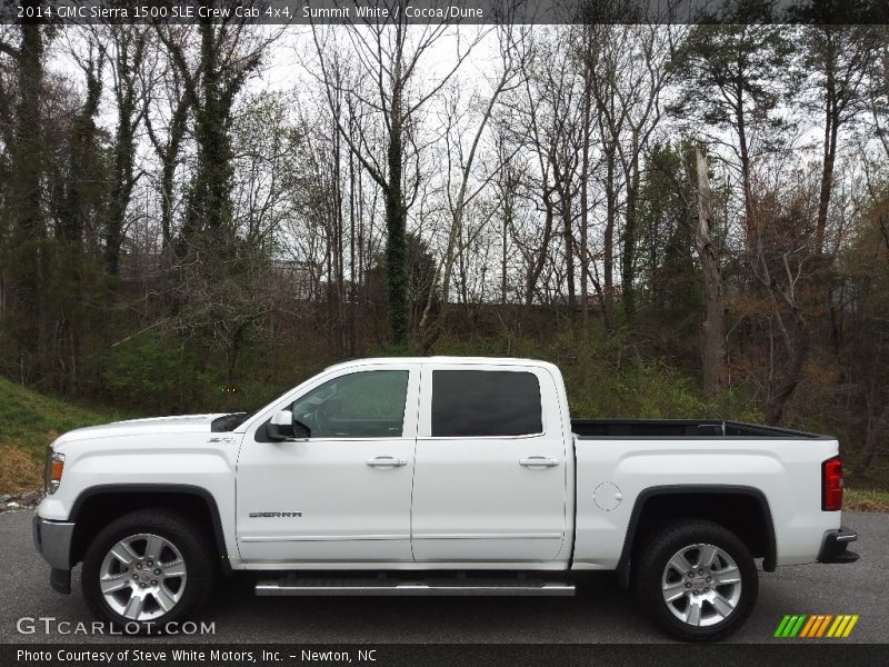 Summit White / Cocoa/Dune 2014 GMC Sierra 1500 SLE Crew Cab 4x4