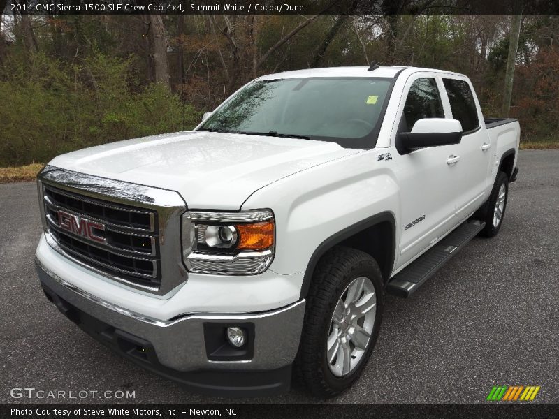Summit White / Cocoa/Dune 2014 GMC Sierra 1500 SLE Crew Cab 4x4