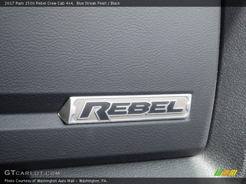 Blue Streak Pearl / Black 2017 Ram 1500 Rebel Crew Cab 4x4