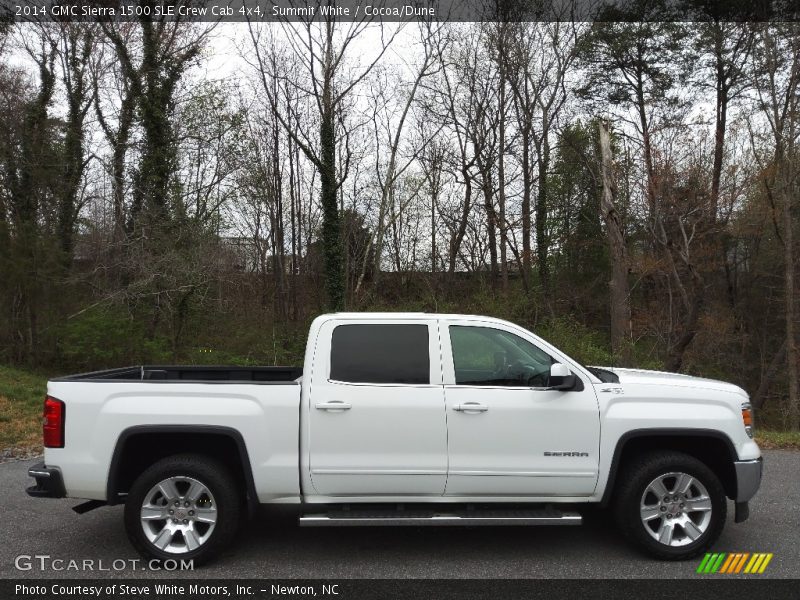 Summit White / Cocoa/Dune 2014 GMC Sierra 1500 SLE Crew Cab 4x4