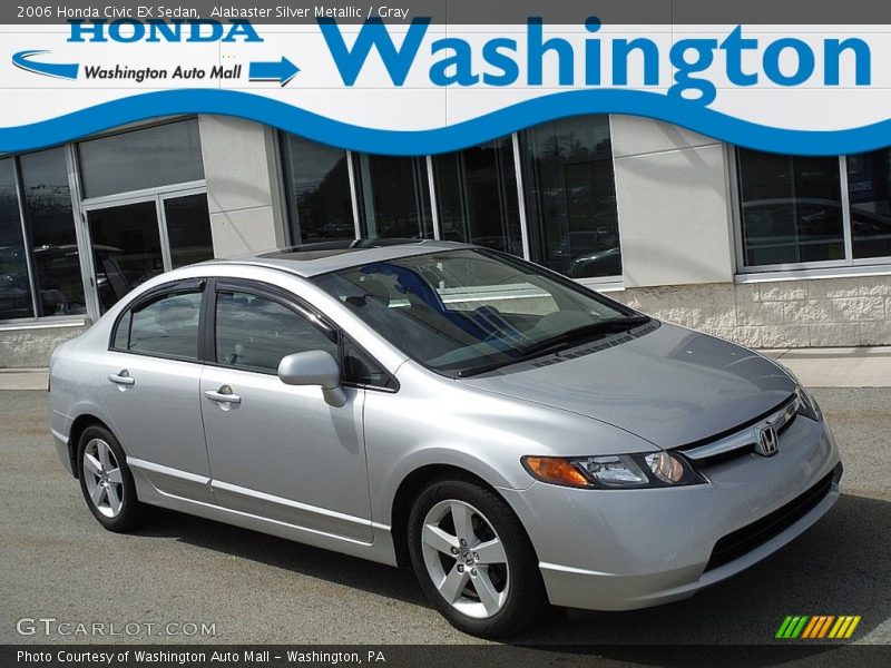 Alabaster Silver Metallic / Gray 2006 Honda Civic EX Sedan