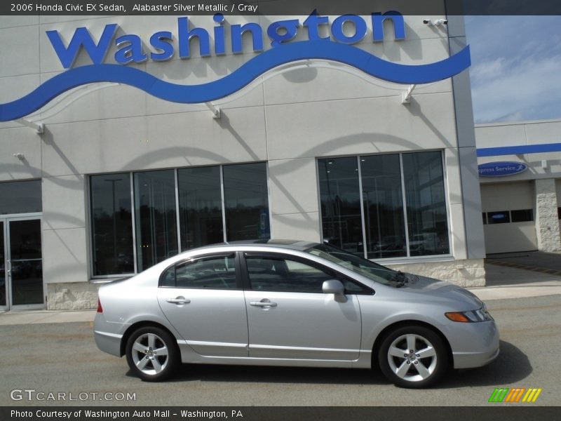 Alabaster Silver Metallic / Gray 2006 Honda Civic EX Sedan