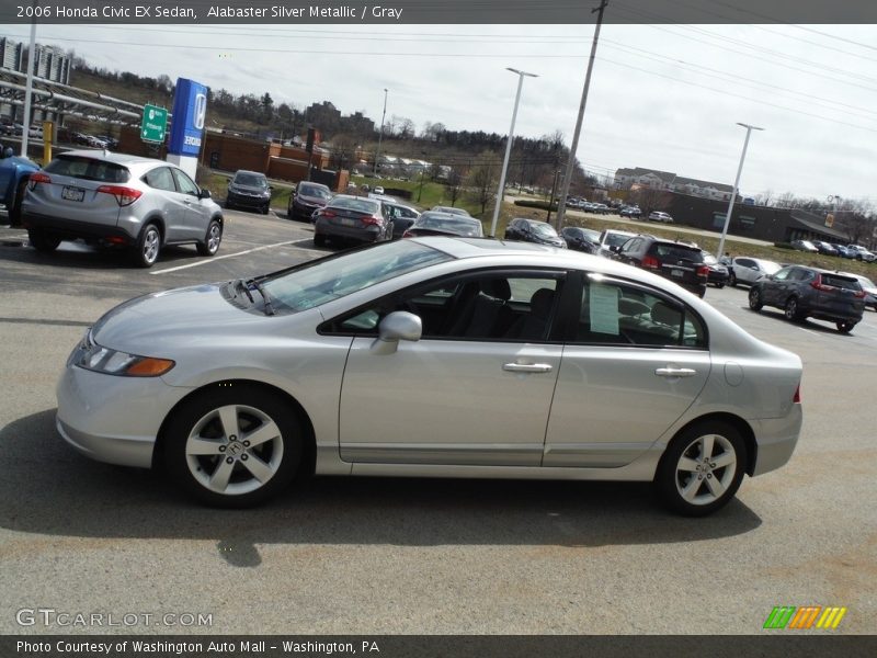Alabaster Silver Metallic / Gray 2006 Honda Civic EX Sedan