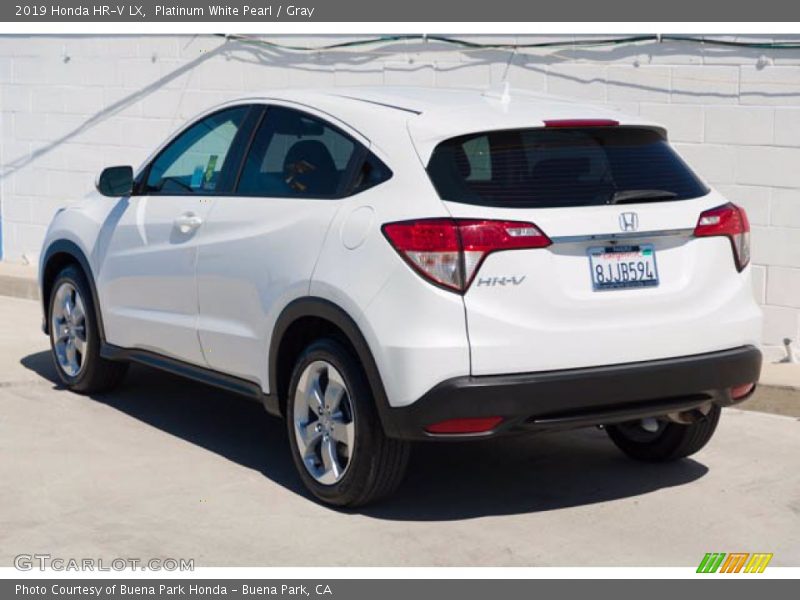 Platinum White Pearl / Gray 2019 Honda HR-V LX