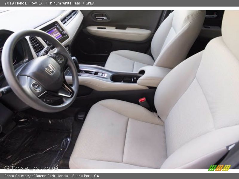 Platinum White Pearl / Gray 2019 Honda HR-V LX