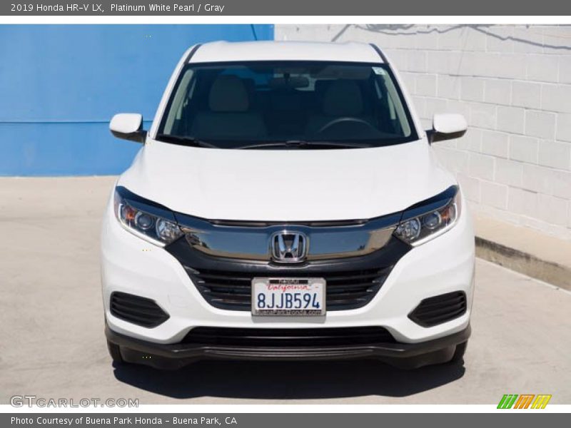 Platinum White Pearl / Gray 2019 Honda HR-V LX