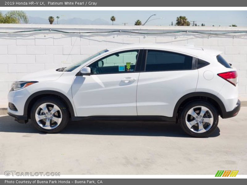 Platinum White Pearl / Gray 2019 Honda HR-V LX