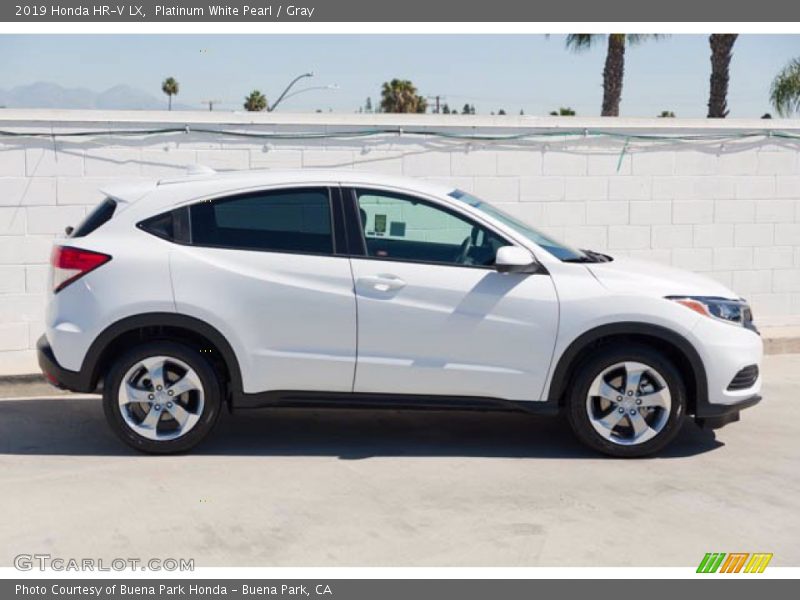 Platinum White Pearl / Gray 2019 Honda HR-V LX