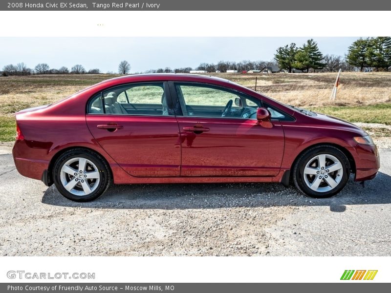 Tango Red Pearl / Ivory 2008 Honda Civic EX Sedan