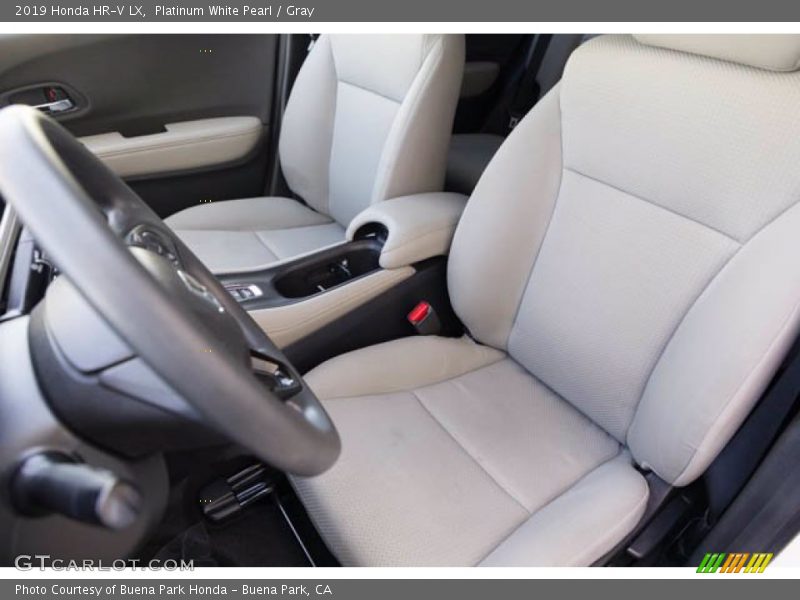 Platinum White Pearl / Gray 2019 Honda HR-V LX