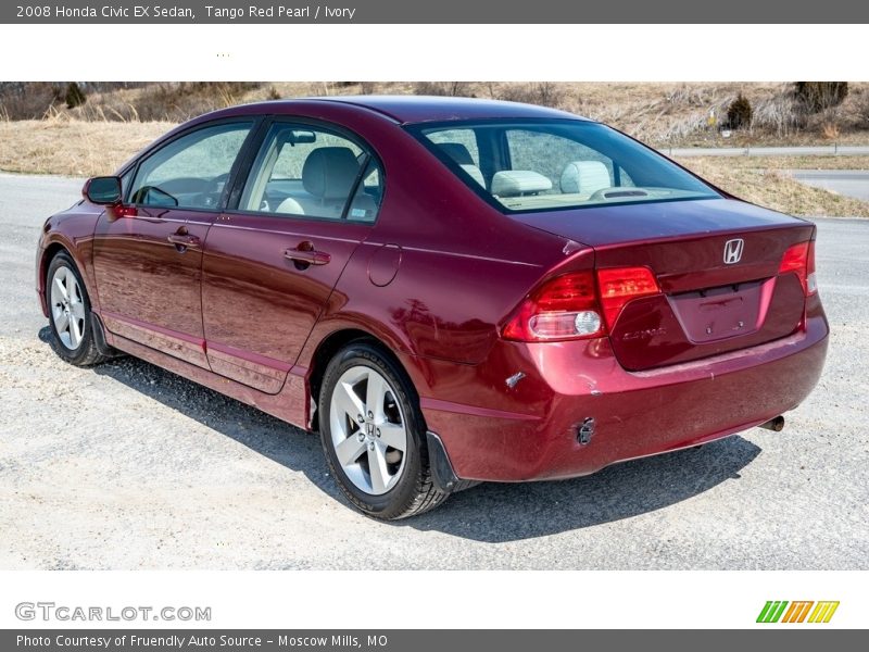 Tango Red Pearl / Ivory 2008 Honda Civic EX Sedan