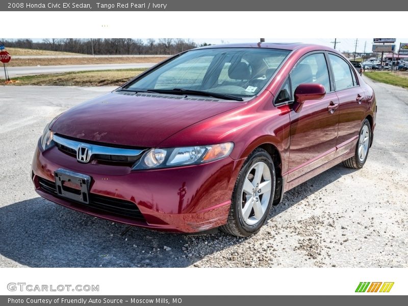 Tango Red Pearl / Ivory 2008 Honda Civic EX Sedan