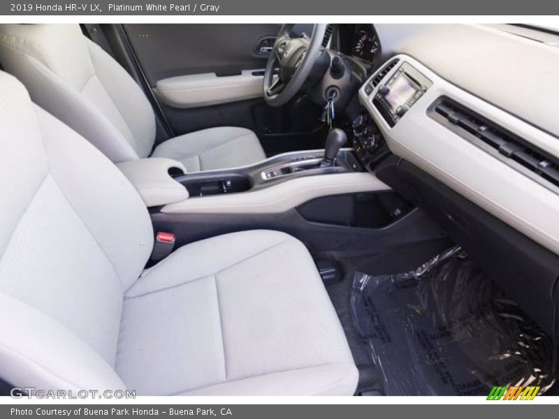 Platinum White Pearl / Gray 2019 Honda HR-V LX