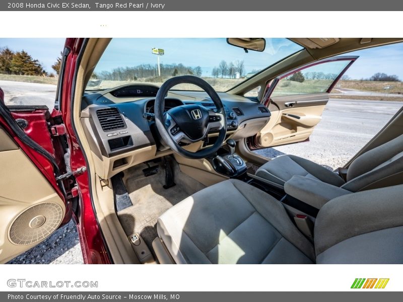 Tango Red Pearl / Ivory 2008 Honda Civic EX Sedan