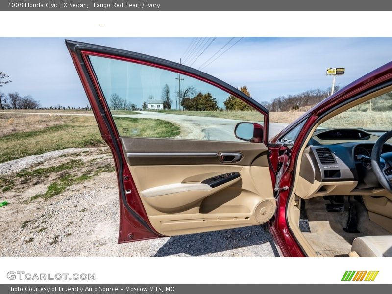 Tango Red Pearl / Ivory 2008 Honda Civic EX Sedan