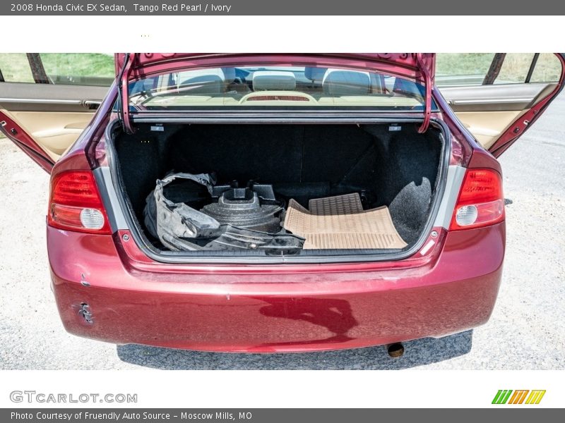 Tango Red Pearl / Ivory 2008 Honda Civic EX Sedan