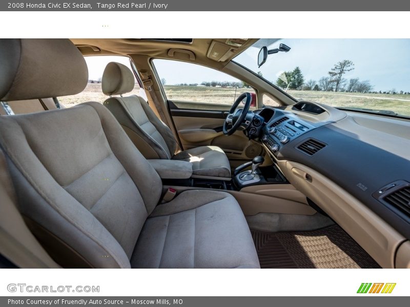 Tango Red Pearl / Ivory 2008 Honda Civic EX Sedan