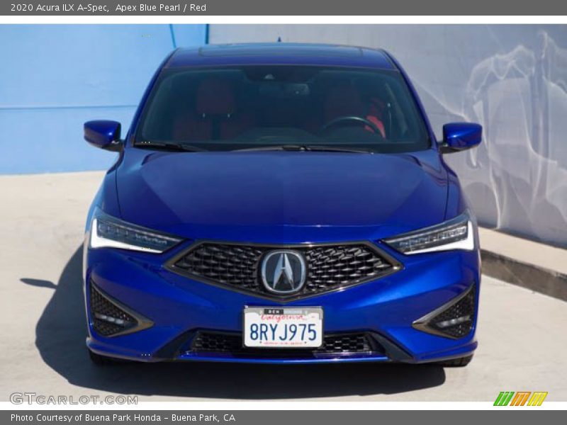 Apex Blue Pearl / Red 2020 Acura ILX A-Spec