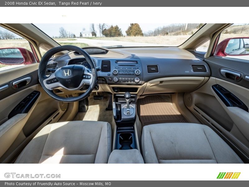Tango Red Pearl / Ivory 2008 Honda Civic EX Sedan