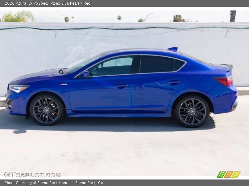 Apex Blue Pearl / Red 2020 Acura ILX A-Spec