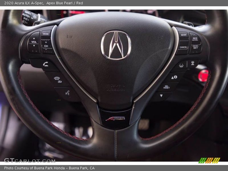 Apex Blue Pearl / Red 2020 Acura ILX A-Spec