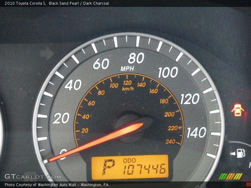 Black Sand Pearl / Dark Charcoal 2010 Toyota Corolla S