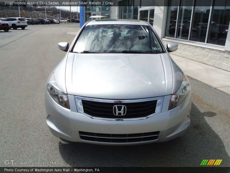 Alabaster Silver Metallic / Gray 2010 Honda Accord EX-L Sedan