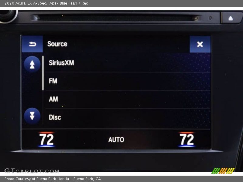 Apex Blue Pearl / Red 2020 Acura ILX A-Spec