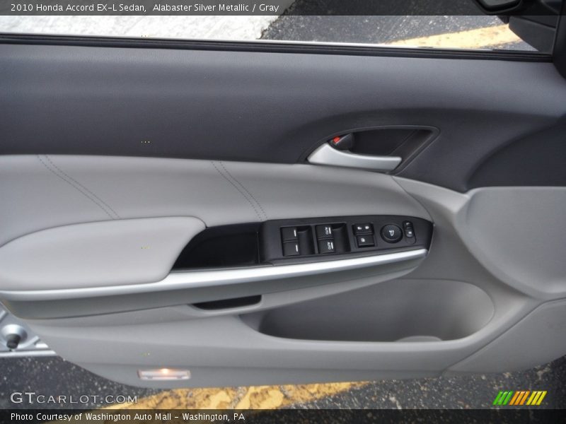 Alabaster Silver Metallic / Gray 2010 Honda Accord EX-L Sedan