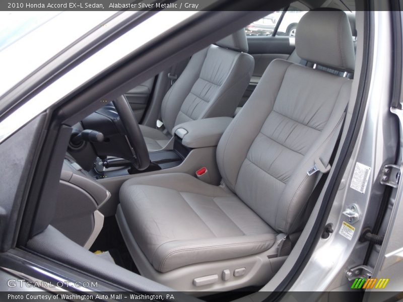 Alabaster Silver Metallic / Gray 2010 Honda Accord EX-L Sedan
