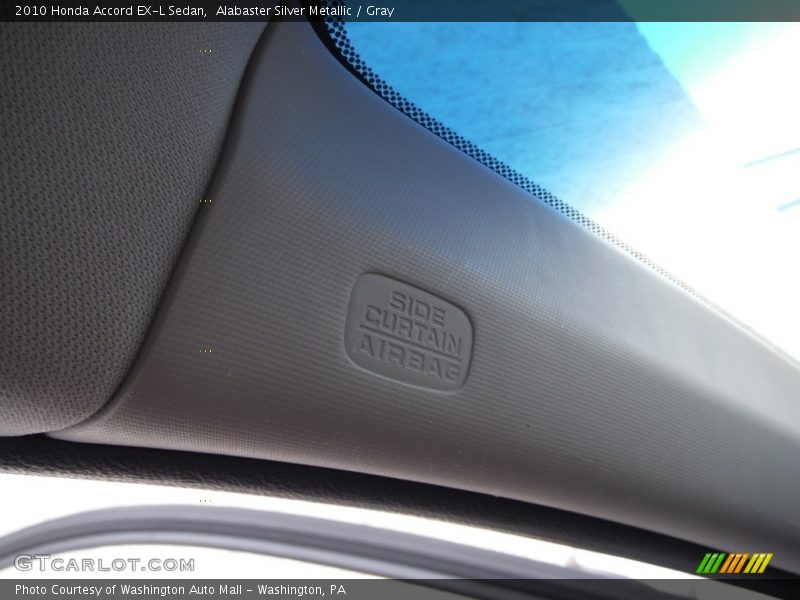 Alabaster Silver Metallic / Gray 2010 Honda Accord EX-L Sedan