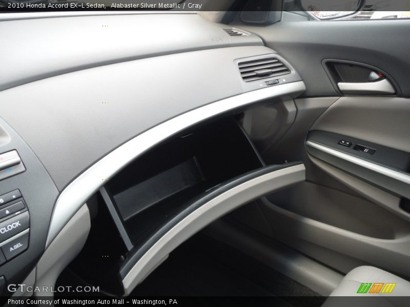 Alabaster Silver Metallic / Gray 2010 Honda Accord EX-L Sedan