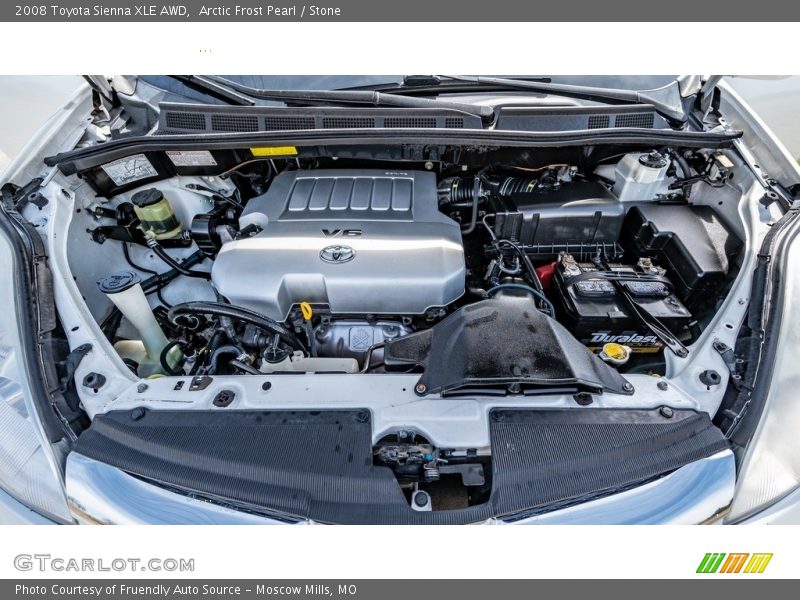 Arctic Frost Pearl / Stone 2008 Toyota Sienna XLE AWD