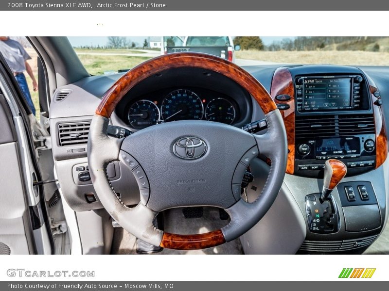 Arctic Frost Pearl / Stone 2008 Toyota Sienna XLE AWD