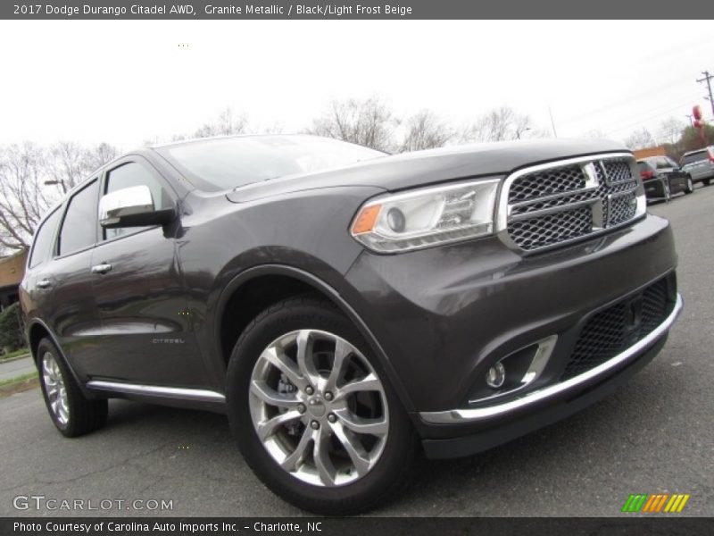 Granite Metallic / Black/Light Frost Beige 2017 Dodge Durango Citadel AWD