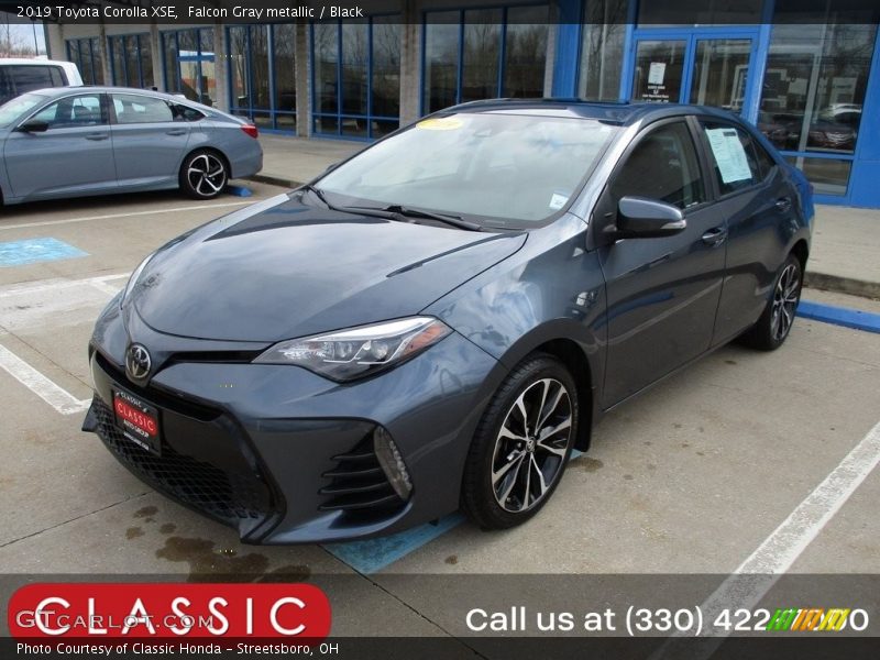 Falcon Gray metallic / Black 2019 Toyota Corolla XSE