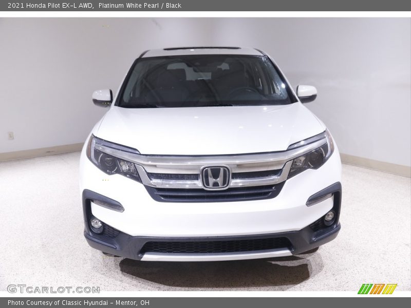 Platinum White Pearl / Black 2021 Honda Pilot EX-L AWD