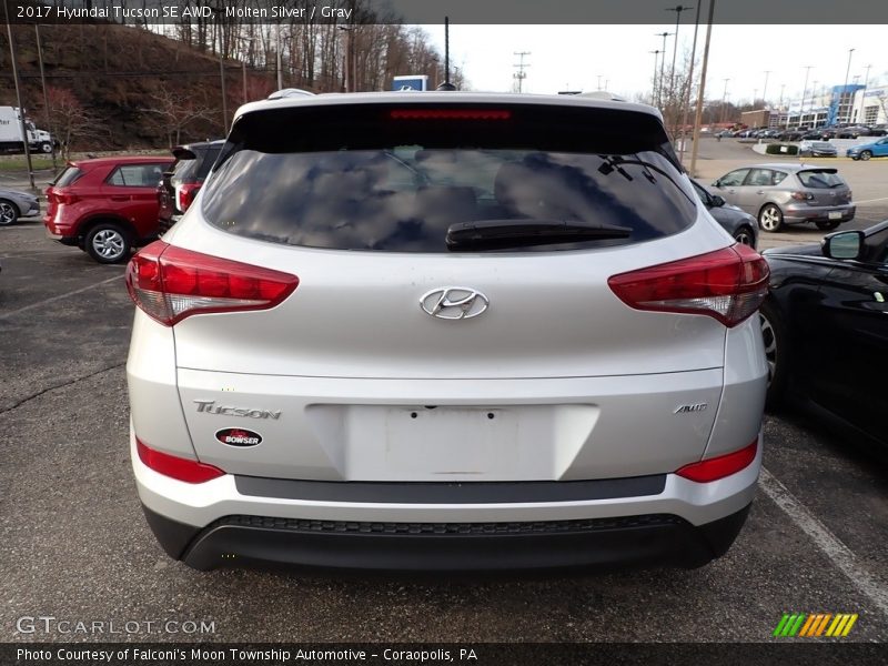 Molten Silver / Gray 2017 Hyundai Tucson SE AWD