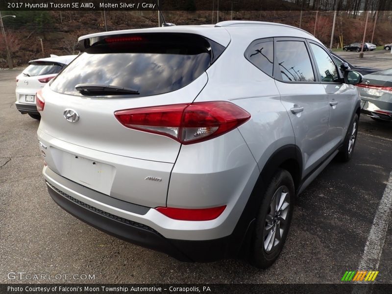 Molten Silver / Gray 2017 Hyundai Tucson SE AWD