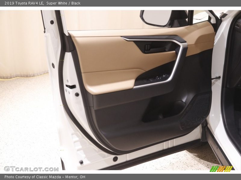 Super White / Black 2019 Toyota RAV4 LE