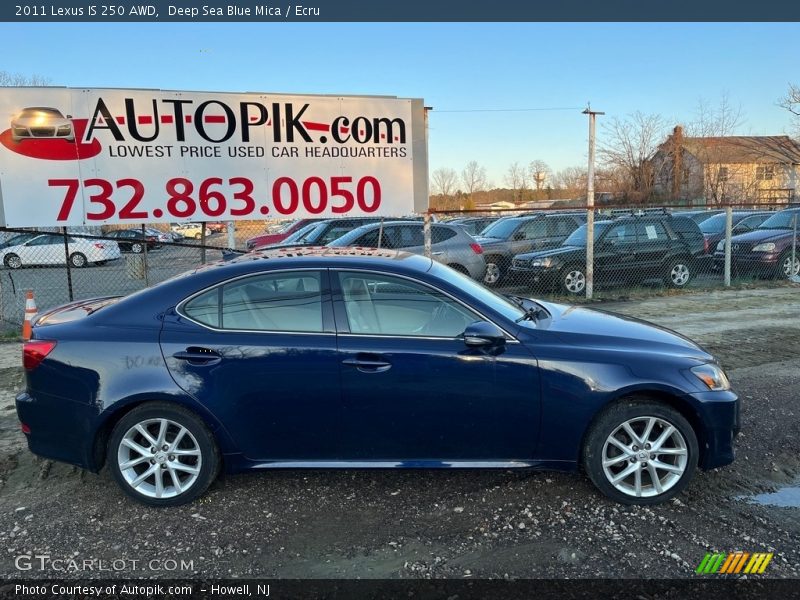 Deep Sea Blue Mica / Ecru 2011 Lexus IS 250 AWD