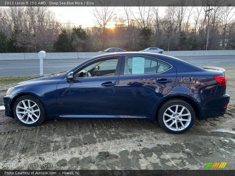 Deep Sea Blue Mica / Ecru 2011 Lexus IS 250 AWD