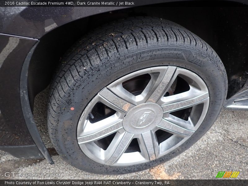Dark Granite Metallic / Jet Black 2016 Cadillac Escalade Premium 4WD