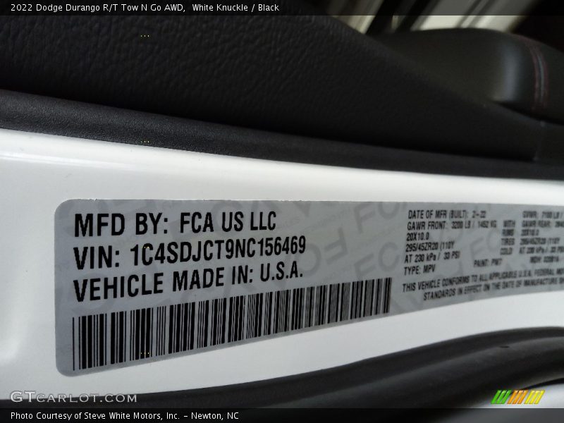 White Knuckle / Black 2022 Dodge Durango R/T Tow N Go AWD