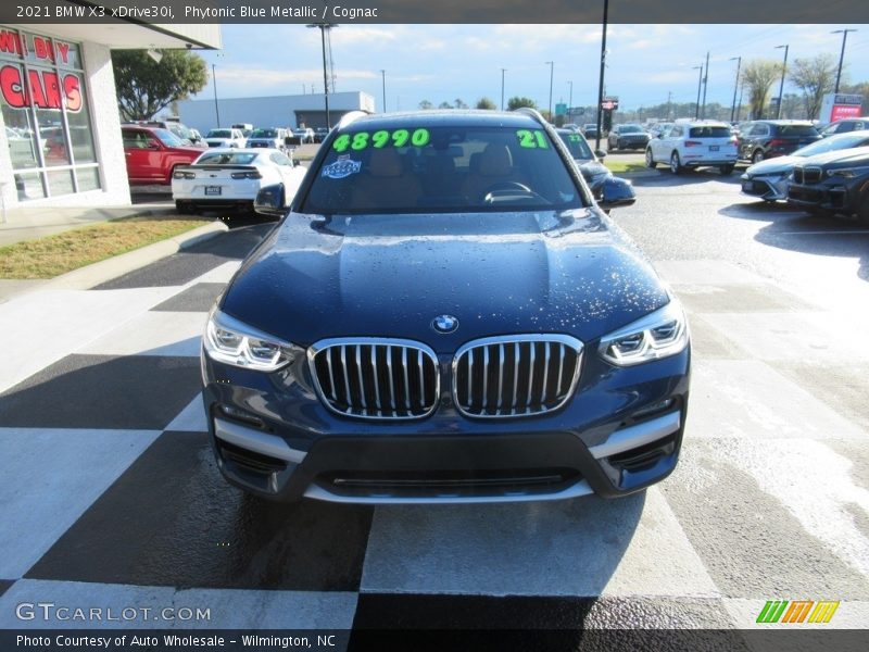 Phytonic Blue Metallic / Cognac 2021 BMW X3 xDrive30i