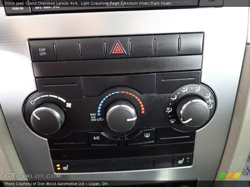 Light Graystone Pearl / Medium Khaki/Dark Khaki 2009 Jeep Grand Cherokee Laredo 4x4