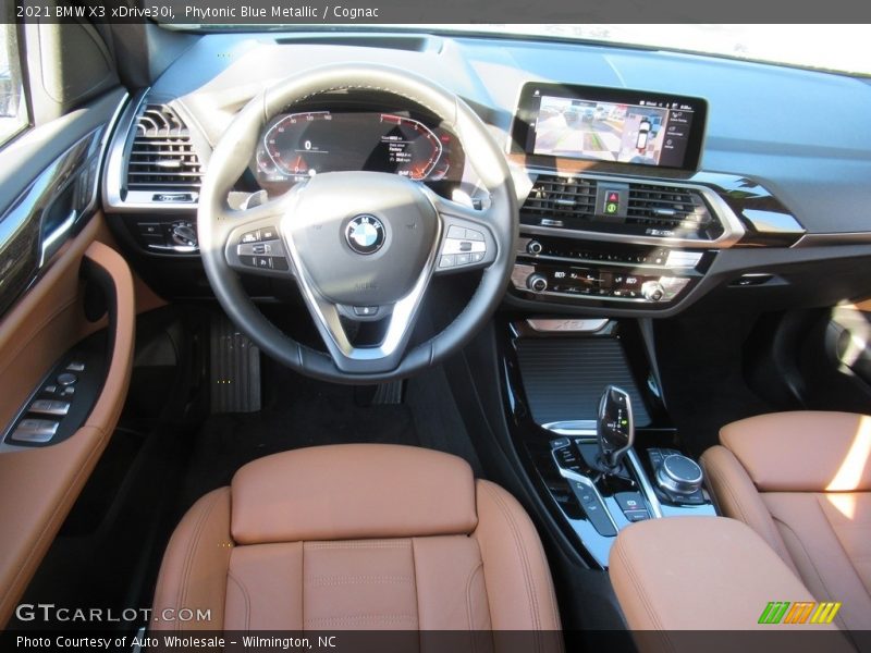Phytonic Blue Metallic / Cognac 2021 BMW X3 xDrive30i