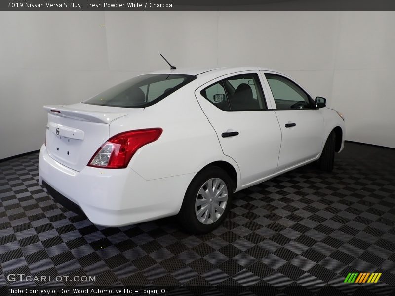 Fresh Powder White / Charcoal 2019 Nissan Versa S Plus