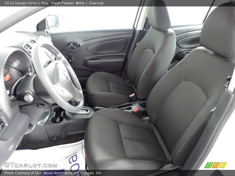 Fresh Powder White / Charcoal 2019 Nissan Versa S Plus